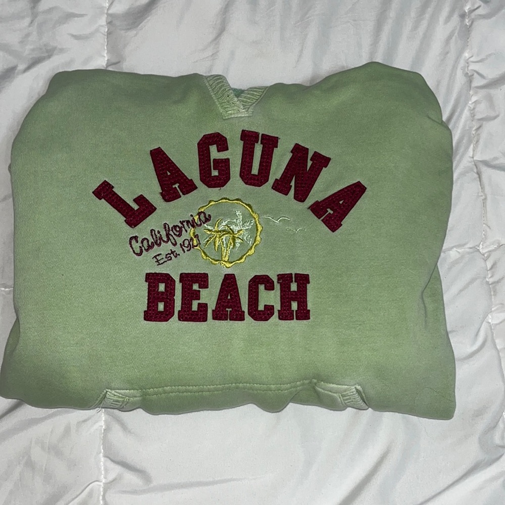 Laguna Beach green and 20 sweatshirt California 1927 Paul activewear small women